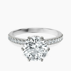 18kt White Gold Olivia Secret Halo Lab Diamond Ring front image