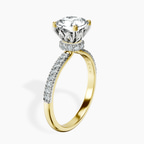 18kt Yellow Gold Olivia Secret Halo Lab Diamond Ring standing product image one