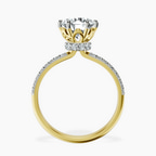 2.82 ct. round Olivia Secret Halo Ring in 18kt yellow gold side right image one