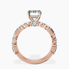 18ct Rose Gold Enchanted Bliss Side Stone Lab Diamond Ring side right image one