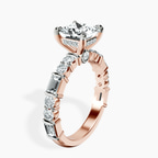 18ct Rose Gold Enchanted Bliss Side Stone Lab Diamond Ring standing product image one