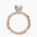 18kt Rose Gold Enchanted Bliss Side Stone Lab Diamond Ring side right image one