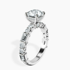 Platinum Enchanted Bliss Side Stone Lab Diamond Ring standing product image one