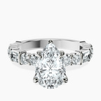 Platinum Enchanted Bliss Side Stone Lab Diamond Ring front image