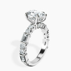 Platinum Enchanted Bliss Side Stone Lab Diamond Ring standing product image one