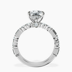 Platinum Enchanted Bliss Side Stone Lab Diamond Ring side right image one