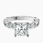 Platinum Enchanted Bliss Side Stone Lab Diamond Ring front image
