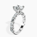 Platinum Enchanted Bliss Side Stone Lab Diamond Ring standing product image one