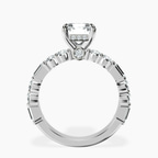 9ct White Gold Enchanted Bliss Side Stone Lab Diamond Ring side right image one