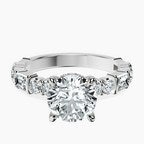 Platinum Enchanted Bliss Side Stone Lab Diamond Ring front image