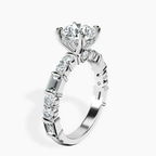 Platinum Enchanted Bliss Side Stone Lab Diamond Ring standing product image one