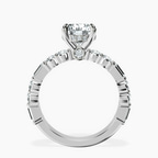 Platinum Enchanted Bliss Side Stone Lab Diamond Ring side right image one