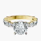 10kt Yellow Gold Enchanted Bliss Side Stone Lab Diamond Ring front image
