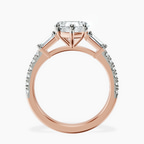 9ct Rose Gold Opalina Charm Side Stone Lab Diamond Ring side right image one