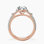 18kt Rose Gold Opalina Charm Side Stone Lab Diamond Ring side right image one