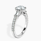 9ct White Gold Opalina Charm Side Stone Lab Diamond Ring standing product image one