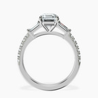 9ct White Gold Opalina Charm Side Stone Lab Diamond Ring side right image one