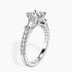9ct White Gold Opalina Charm Side Stone Lab Diamond Ring standing product image one