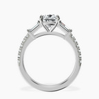 9ct White Gold Opalina Charm Side Stone Lab Diamond Ring side right image one