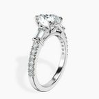 9ct White Gold Opalina Charm Side Stone Lab Diamond Ring standing product image one