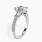 9ct White Gold Opalina Charm Side Stone Lab Diamond Ring standing product image one