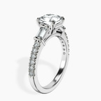 9ct White Gold Opalina Charm Side Stone Lab Diamond Ring standing product image one