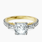 18ct Yellow Gold Opalina Charm Side Stone Lab Diamond Ring front image