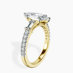 9ct Yellow Gold Opalina Charm Side Stone Lab Diamond Ring standing product image one
