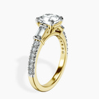9ct Yellow Gold Opalina Charm Side Stone Lab Diamond Ring standing product image one
