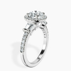 2.82 ct. round Liora Cascade Ring in 18kt white gold standing product image one