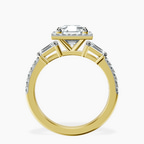2.91 ct. asscher Liora Cascade Ring in 18kt yellow gold side right image one