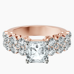9ct Rose Gold Twilight Side Round Lab Diamond Ring front image