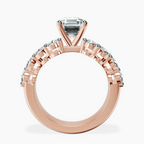 9ct Rose Gold Twilight Side Round Lab Diamond Ring side right image one