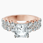 14kt Rose Gold Twilight Side Round Lab Diamond Ring front image