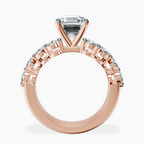 14kt Rose Gold Twilight Side Round Lab Diamond Ring side right image one