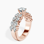 18kt Rose Gold Twilight Side Round Lab Diamond Ring standing product image one