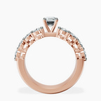 18kt Rose Gold Twilight Side Round Lab Diamond Ring side right image one