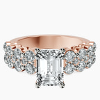 9ct Rose Gold Twilight Side Round Lab Diamond Ring front image