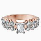18kt Rose Gold Twilight Side Round Lab Diamond Ring front image