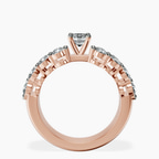 18kt Rose Gold Twilight Side Round Lab Diamond Ring side right image one