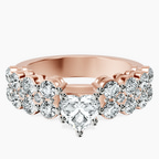 14kt Rose Gold Twilight Side Round Lab Diamond Ring front image