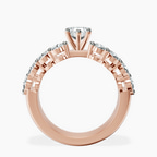 14kt Rose Gold Twilight Side Round Lab Diamond Ring side right image one