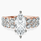 9ct Rose Gold Twilight Side Round Lab Diamond Ring front image