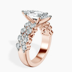10kt Rose Gold Twilight Side Round Lab Diamond Ring standing product image one
