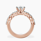 10kt Rose Gold Twilight Side Round Lab Diamond Ring side right image one