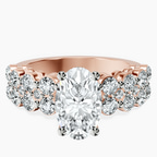9ct Rose Gold Twilight Side Round Lab Diamond Ring front image