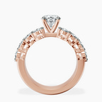 9ct Rose Gold Twilight Side Round Lab Diamond Ring side right image one