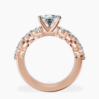9ct Rose Gold Twilight Side Round Lab Diamond Ring side right image one