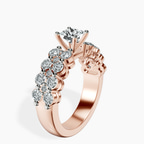 18kt Rose Gold Twilight Side Round Lab Diamond Ring standing product image one