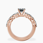 18kt Rose Gold Twilight Side Round Lab Diamond Ring side right image one